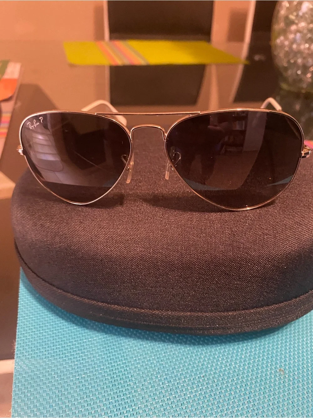 Ray-Ban Aviator Sunglasses Silver Frame with Black Lenses